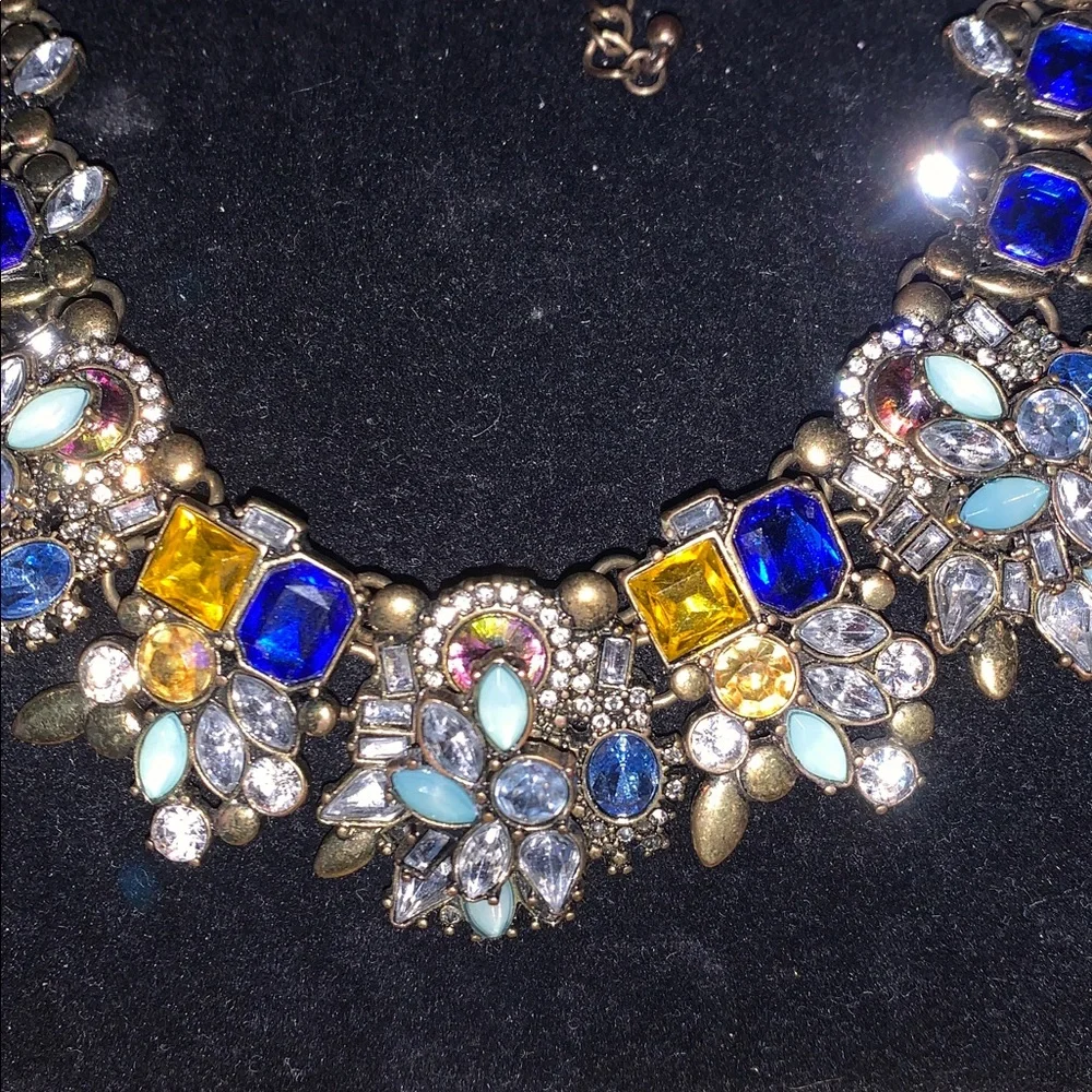 Natasha couture Crystal  Statement Necklace with extender - Picture 5 of 8